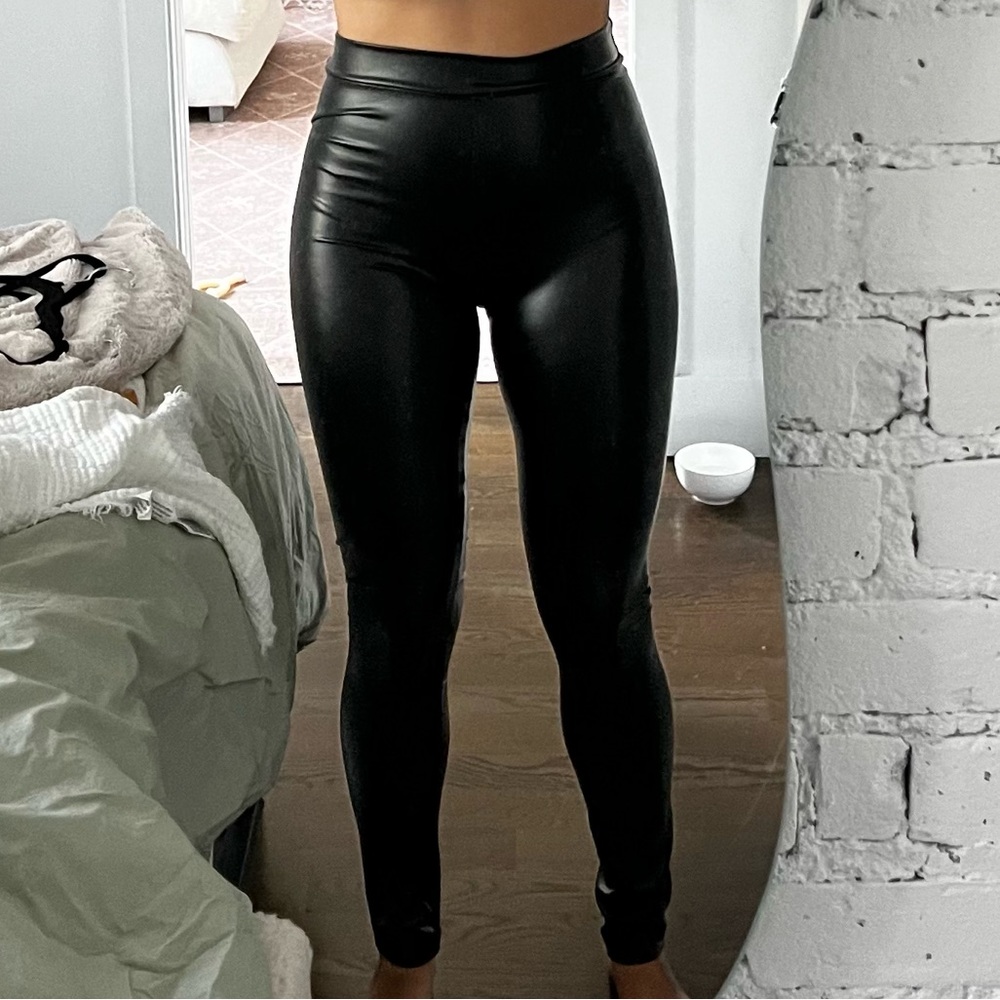 Lulu's Black Vegan Leather Leggings